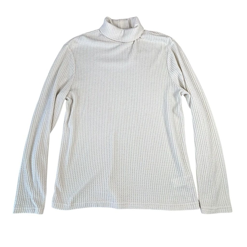 Urban Outfitters Women's XL Ivory Ribbed Turtleneck Sweater‎ Pullover